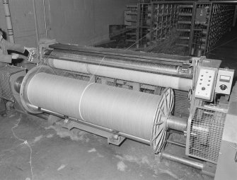Tayburn Works, Dundee. Detail of loom in weaving shop.