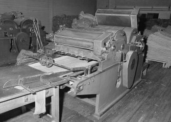 Tayburn Works, Dundee. Detail of sack printing machine.