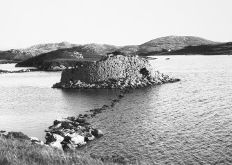 View from shore showing causeway.