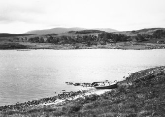 View across loch to broch