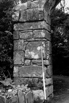 Detail of stone archway pier.