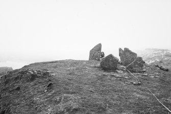General view of the chambered cairn on Swona.