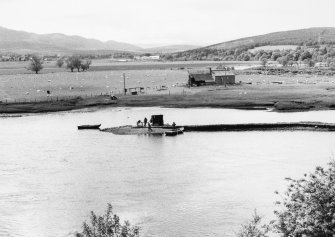 View from East, showing netting in progress