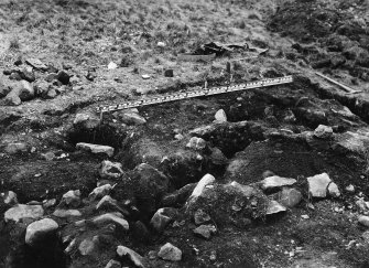 View of excavated house foundations