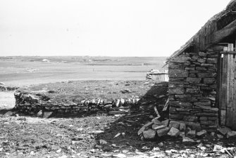 Outbuildings and horse whin from Northwest.