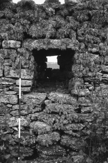 View of inner face of window.