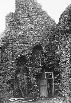 View of ruined interior.