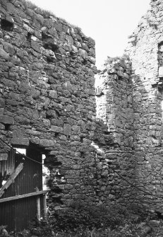 View of ruined interior.