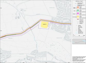 Map 35 of 39 from Series V. Maps of the Antonine Wall and its known features at a scale of 1:5000 showing the scheduled areas and the proposed World Heritage Site. Maps were prepared for the nomination document to propose the extension of the Frontiers of the Roman Empire World Heritage Site through the addition of the Antonine Wall.