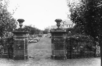 Detail of garden gateposts.
