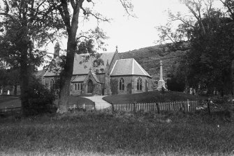 Copy of historic photograph showing view from S.