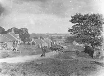 Copy of historic photograph showing general view.