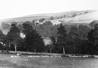 Copy of historic photograph showing view from W.
