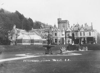 Copy of historic photograph showing view from W.