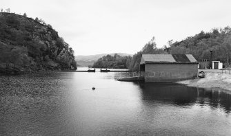 View of boat house from S
