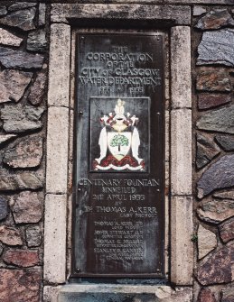 Detail of commemorative plaque