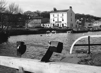 View of lock gate with Union Inn beyond