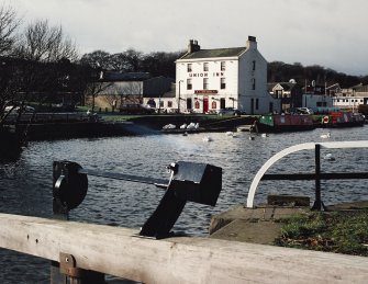 View of lock gate with Union Inn beyond