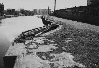 Glasgow, Maryhill, Forth & Clyde Canal, Maryhill Locks.
View of graving dock from North-West.