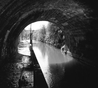 View of entrance from inside tunnel to N.