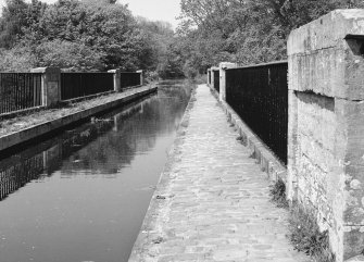 View of aqueduct channel tow path from E.