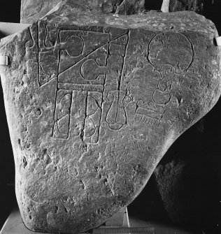 View of symbol stone fragment.