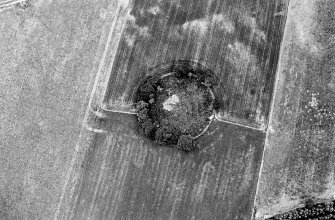 North Burreldales, stone circle: aerial view. Aberdeen Archaeological Surveys AAS/82/4/S7/5, dated 15 January 1983.