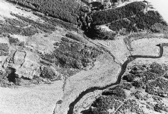 Braes of Minnonie, longhouses, enclosures, etc.: oblique air photograph.