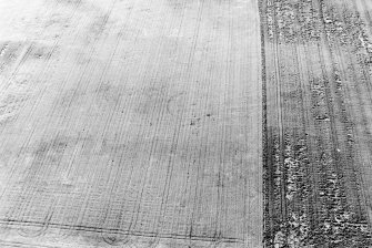 Lochinver, oblique air photograph of timber buildings and other cropmarks.