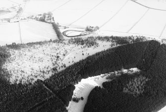 Bruce's Camp, fort: aerial view under snow.