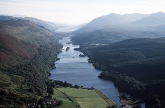 Aerial view of Loch Oich, Great Glen, looking SW.