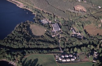 Aerial view of Foyers, S side of Loch Ness, looking NE.