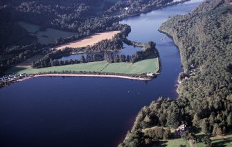 Aerial view of Lochend, Loch Ness, looking N.