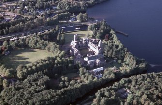 Aerial view of Fort Augustus Abbey, Fort Augustus, looking N.