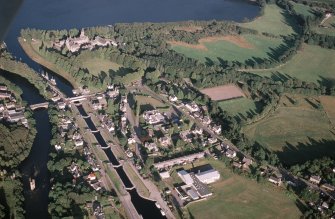 Aerial view of Fort Augustus, looking E.