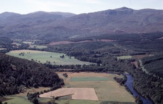 Aerial view of Strathglass, near Erchless, near Beauly, looking W.