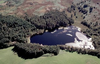 Aerial view of Aigas Loch, W of Aigas House, near Beauly, looking S.