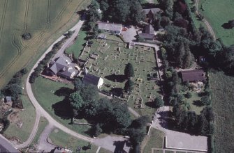 Aerial view of Wardlaw Mausoleum, Kirkhill, near Beauly, looking SE.
