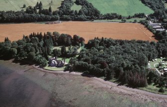 Aerial view of Bunchrew House, S Beauly Firth, looking S.