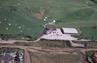 Aerial view of The Fairways driving range and Golf Course, Inverness, looking NE.