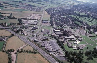 Aerial view of Inshes, Inverness, looking SSW.