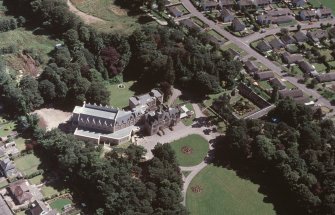 Aerial view of Newton Hotel, Nairn, looking S.
