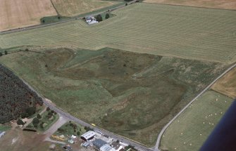 Aerial view of Gilchrist Promontory Fort, E of Muir of Ord, Easter Ross, looking N.