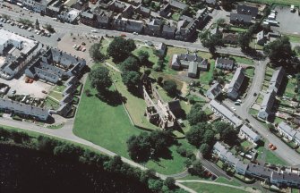 Aerial view of Beauly, looking W.