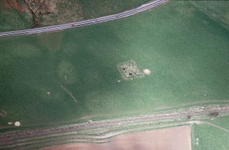 An oblique aerial view of Tullochgorm, Duthil and Rothiemurchus, Badenoch and Strathspey, looking NNW.