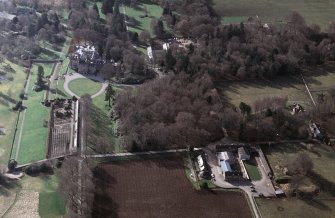 Aerial view of Skibo Castle, near Dornoch, East Sutherland, looking  W.