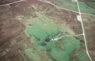 Aerial view of settlement site at Dremergid, Rogart, Sutherland, looking NE.