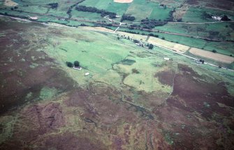 Oblique aerial view across Strath Fleet, Sutherland, from Achastaile, looking S.