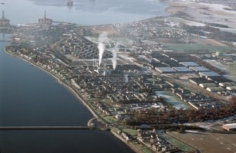 Aerial view of Invergordon, Cromarty Firth, looking W.