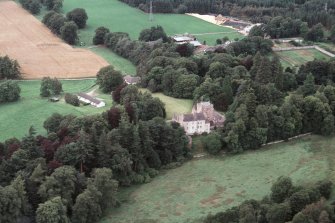 Aerial view of Kilravock Castle, near Croy, E of Inverness, looking NW.